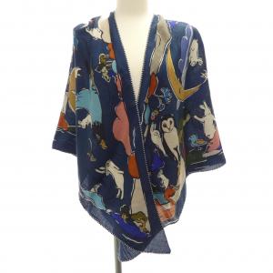 エルメス HERMES MILLE ET UN LAPINS H364007S トライアングルジェアン ショール