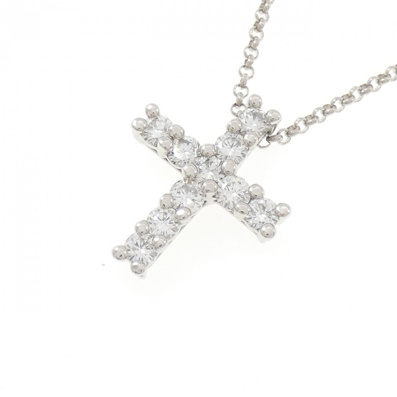 PT900/PT850 クロス ダイヤモンド ネックレス 1.00CT