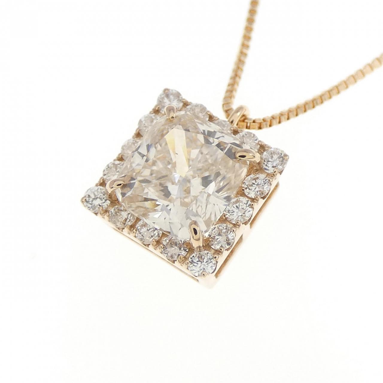 K18PG ダイヤモンド ネックレス 1.022CT