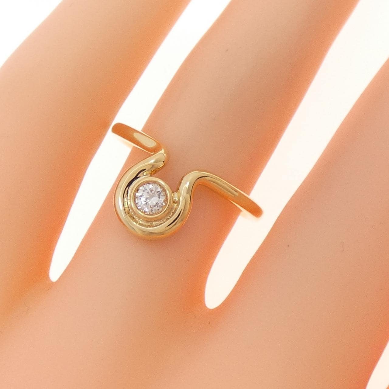 K18YG ダイヤモンド リング 0.10CT