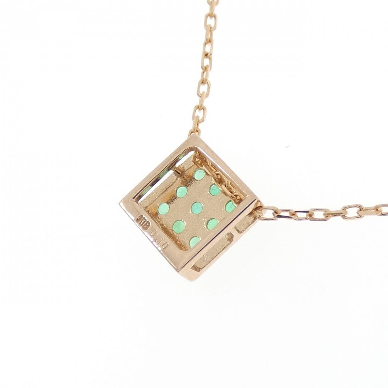 K18PG エメラルド ネックレス 0.10CT
