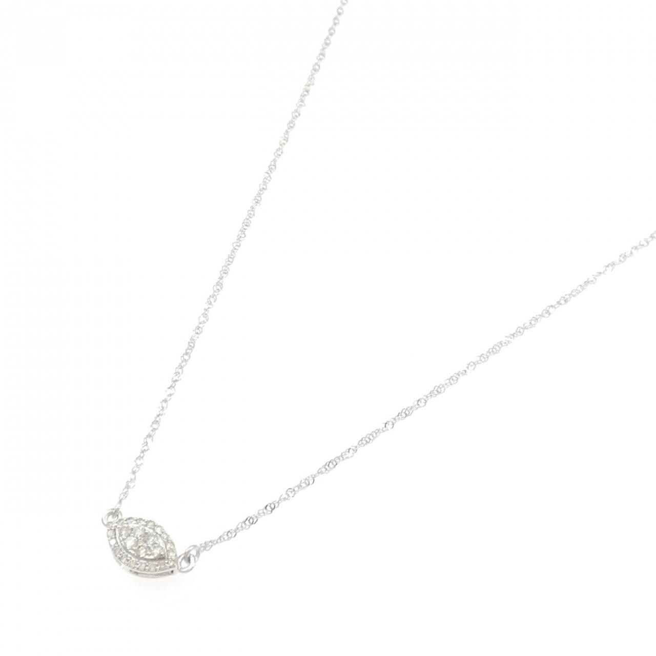 750WG ダイヤモンド ネックレス 0.16CT
