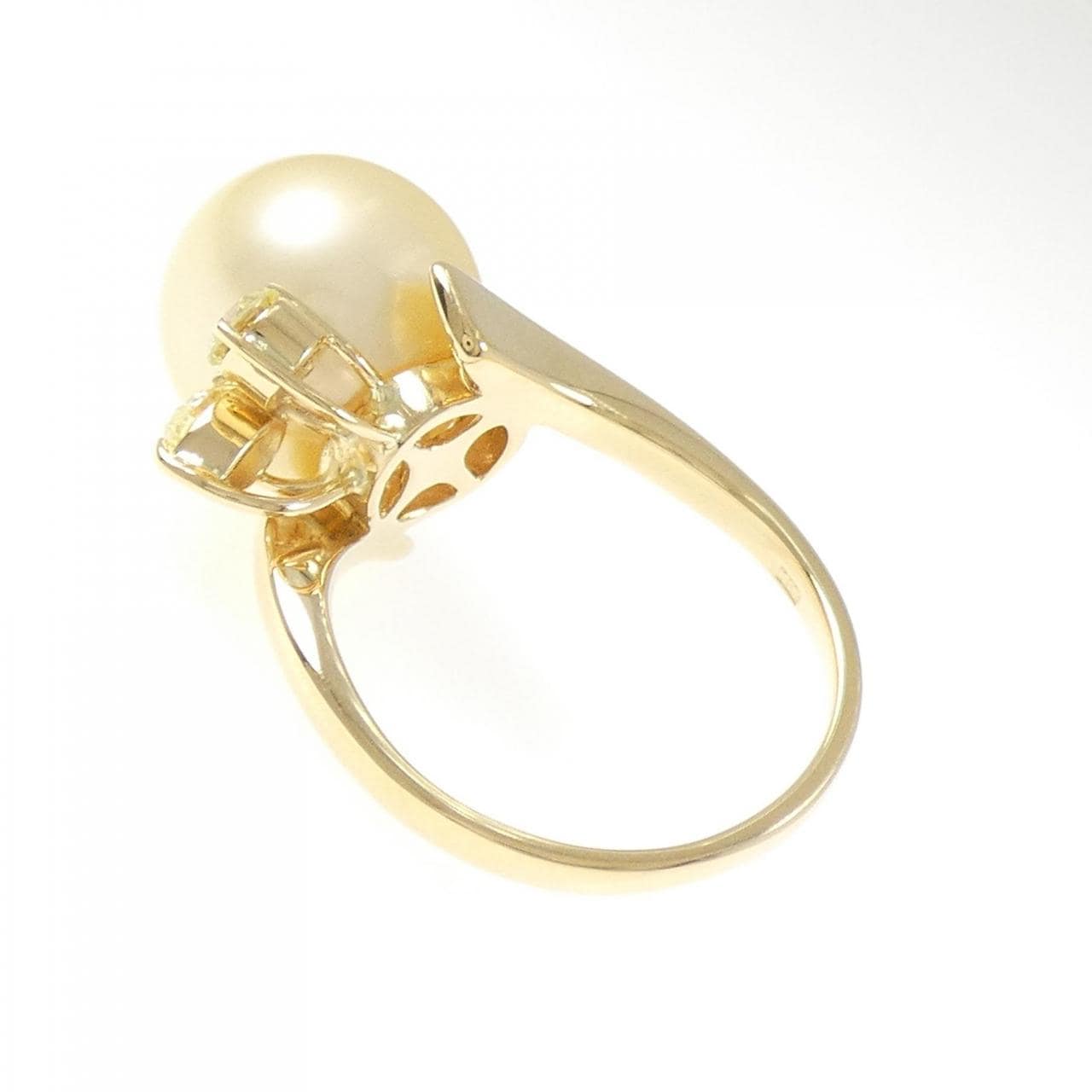 K18YG 白蝶パール リング 13mm