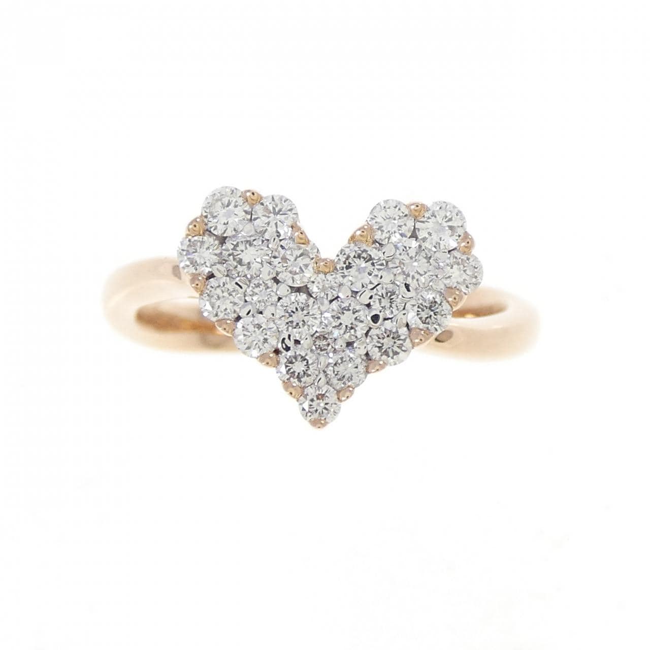 K18PG/K18WG ハート ダイヤモンド リング 0.50CT