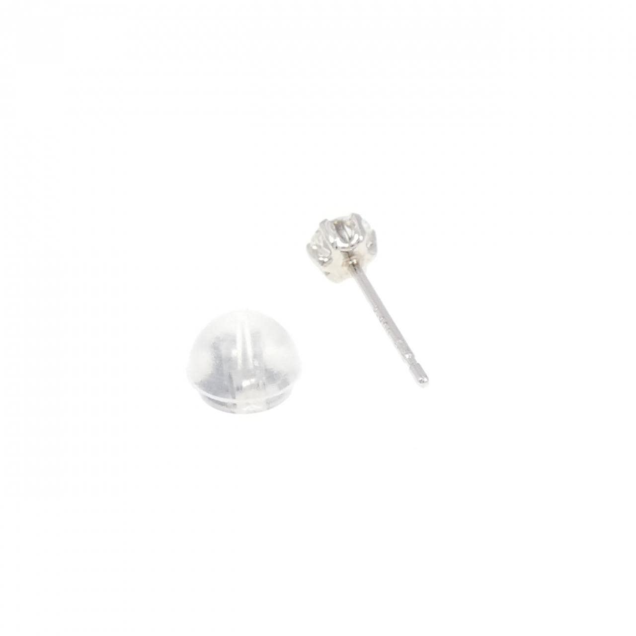 PT900 ソリティア ダイヤモンド ピアス 0.15CT 片耳