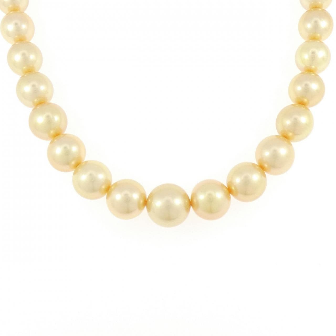シルバークラスプ 白蝶パール ネックレス 9.5-13mm