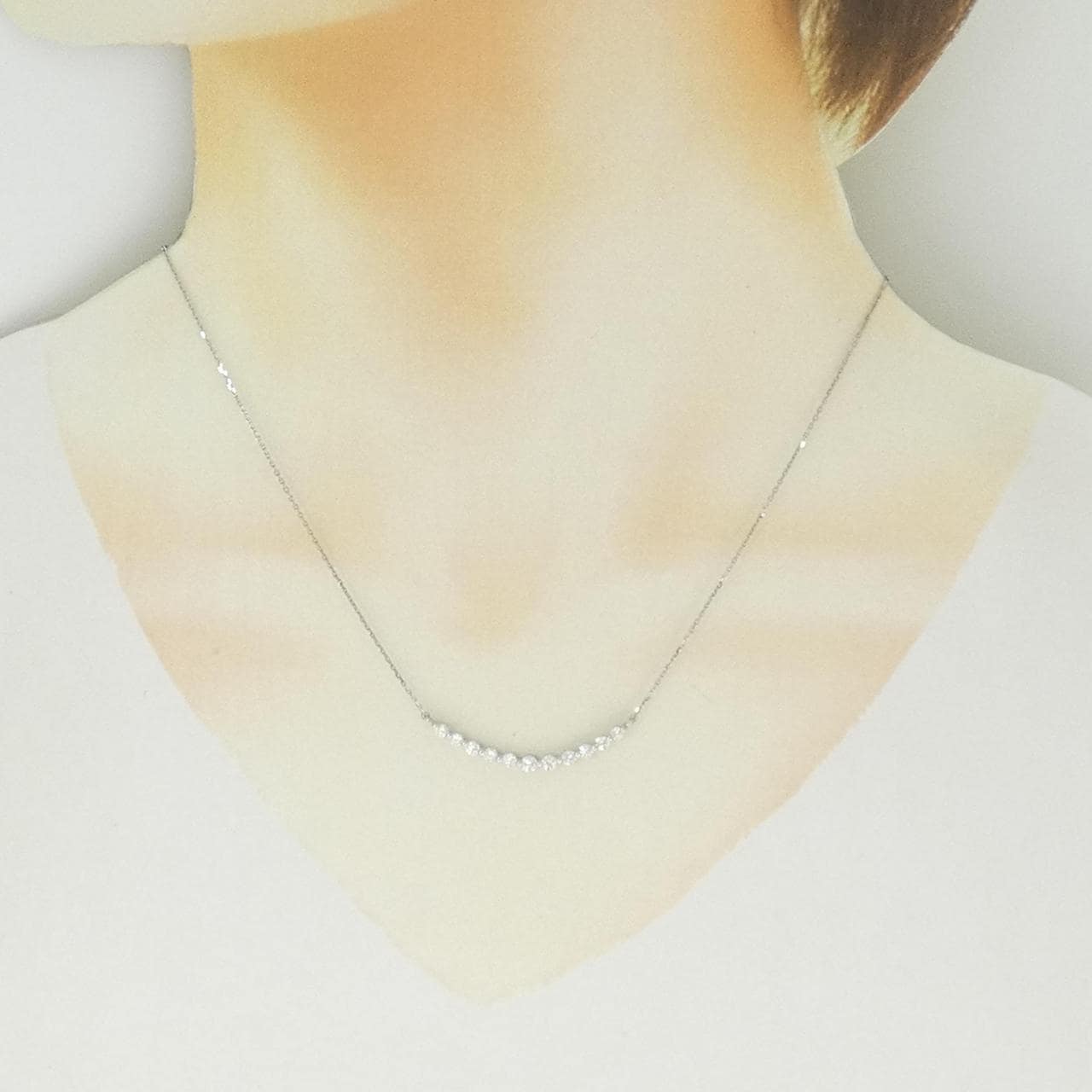 ジーエスティービー ダイヤモンド ネックレス 0.55CT