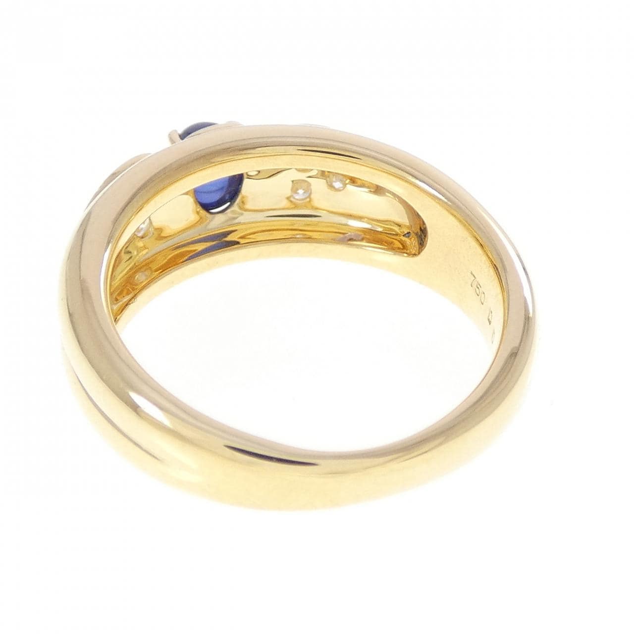 750YG サファイヤ リング 0.50CT