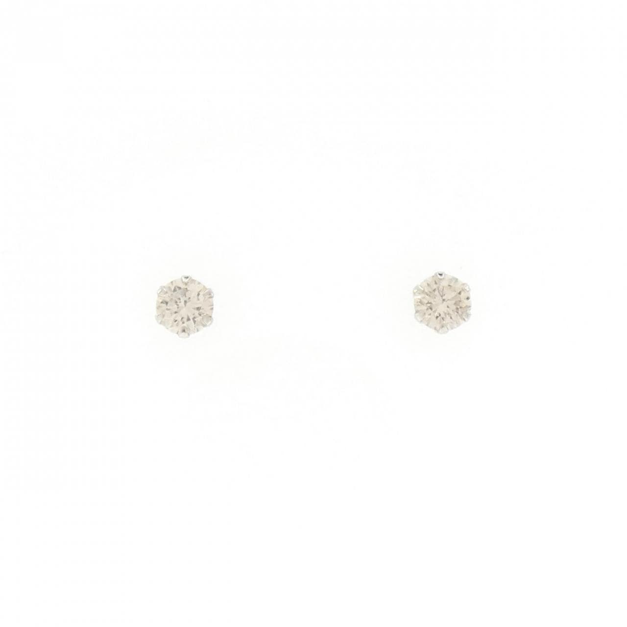 PT900 ソリティア ダイヤモンド ピアス 0.30CT