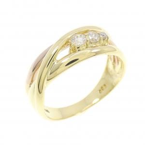 K18YG/K18PG ダイヤモンド リング 0.13CT