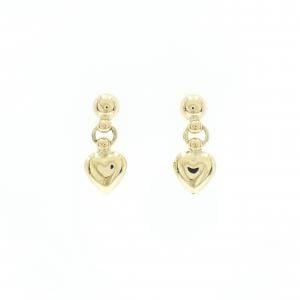 750YG/K18YG ハート ピアス