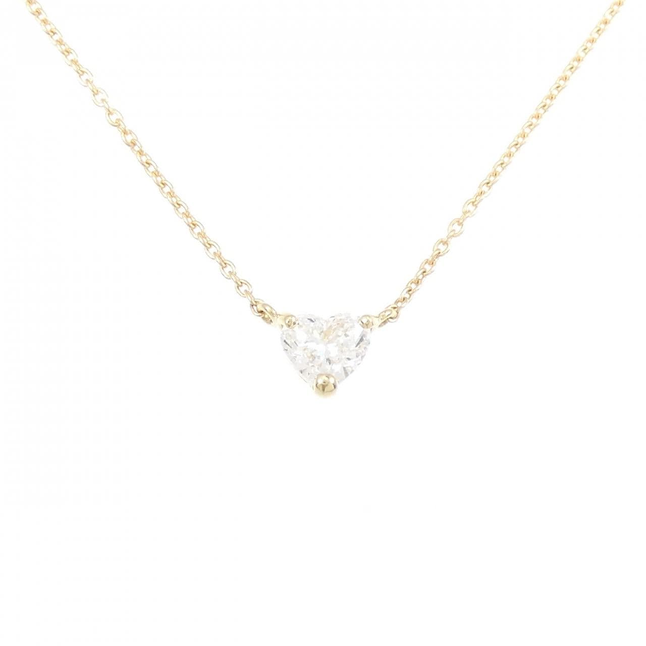 【リメイク】K18YG ダイヤモンド ネックレス 0.366CT E VS2 ハートシェイプ