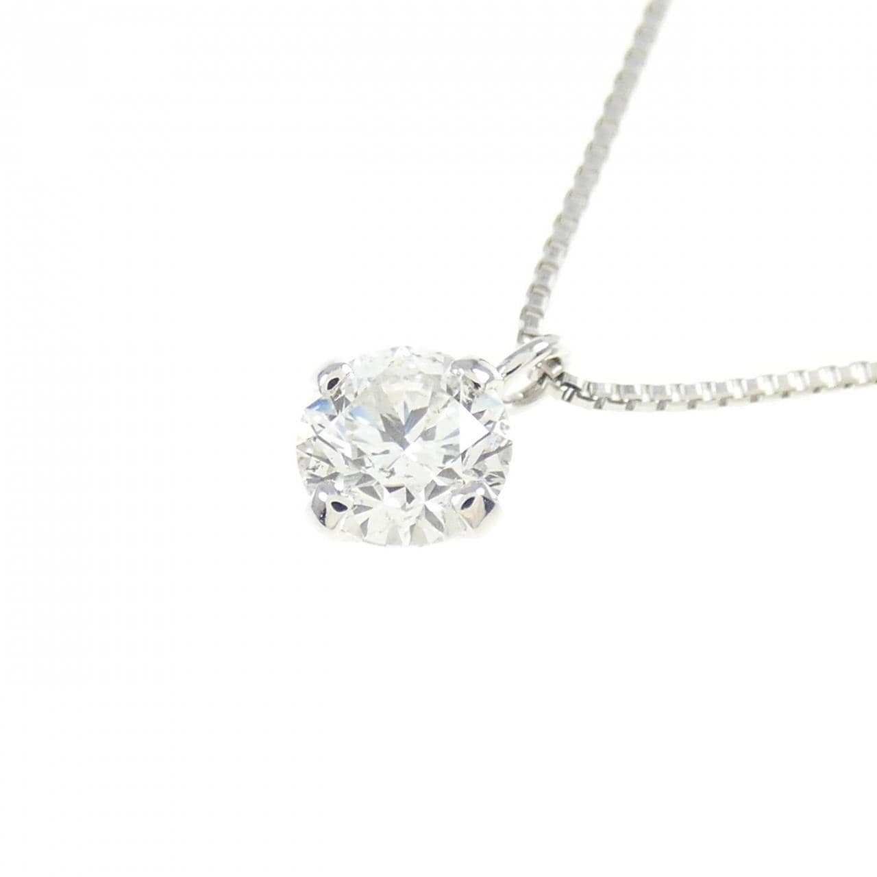 PT900/PT850 ソリティア ダイヤモンド ネックレス 0.304CT