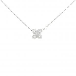 PT900/PT850 フラワー ダイヤモンド ネックレス 0.50CT