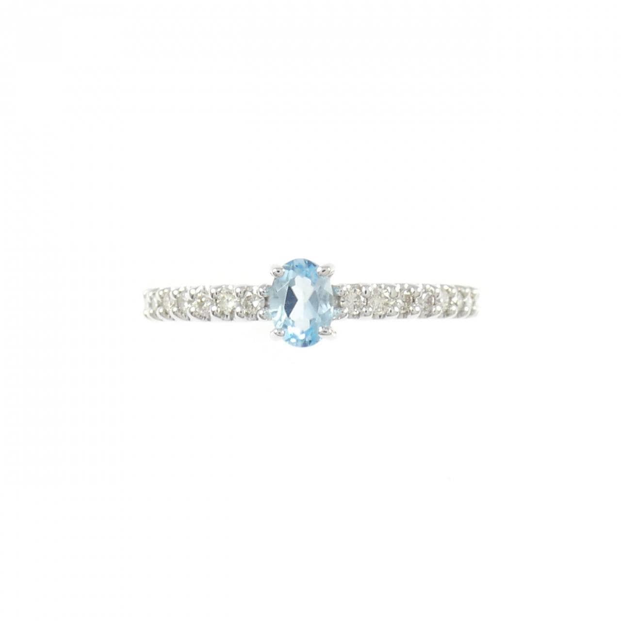 K10WG ブルートパーズ ピンキーリング