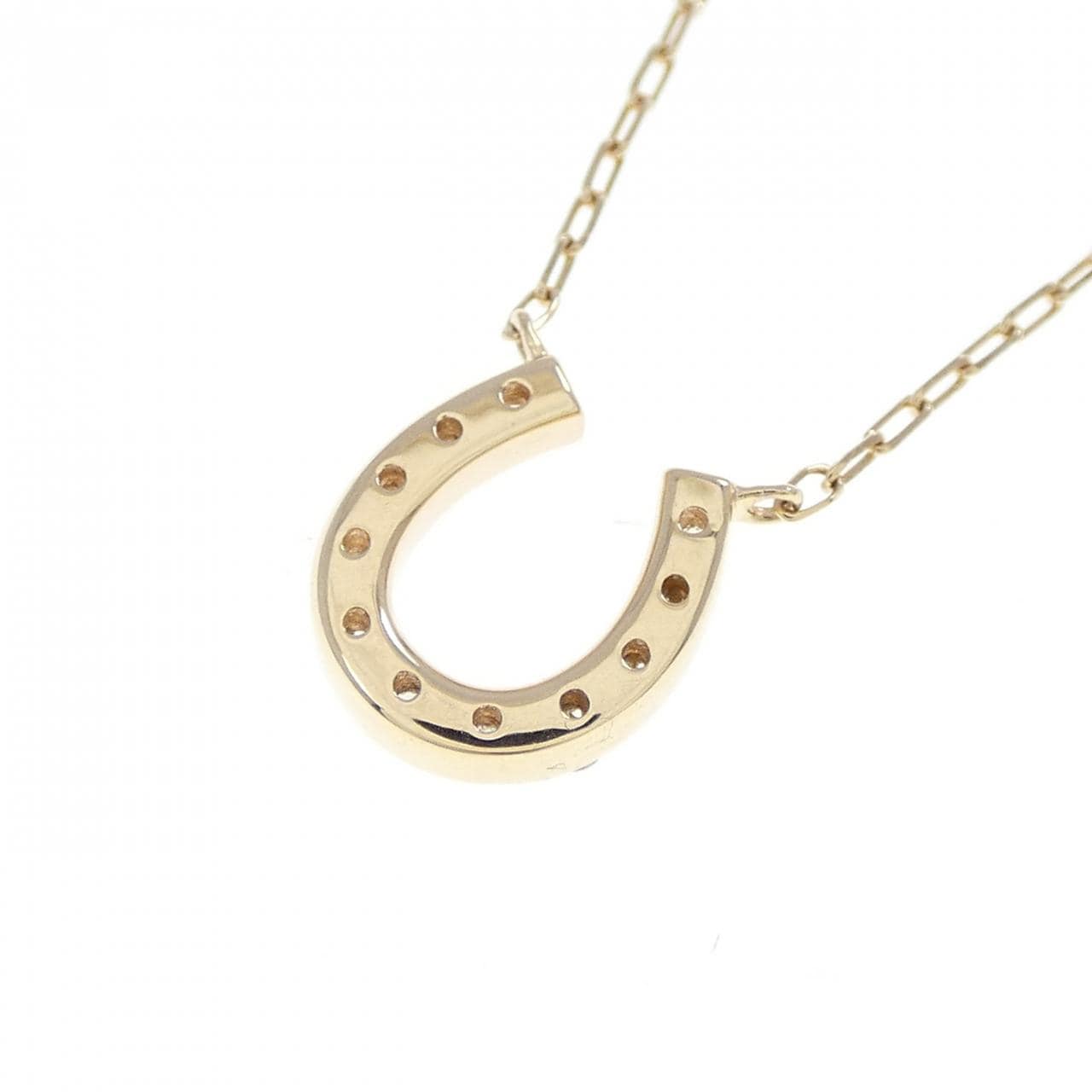 4゜C ホースシュー ダイヤモンド ネックレス