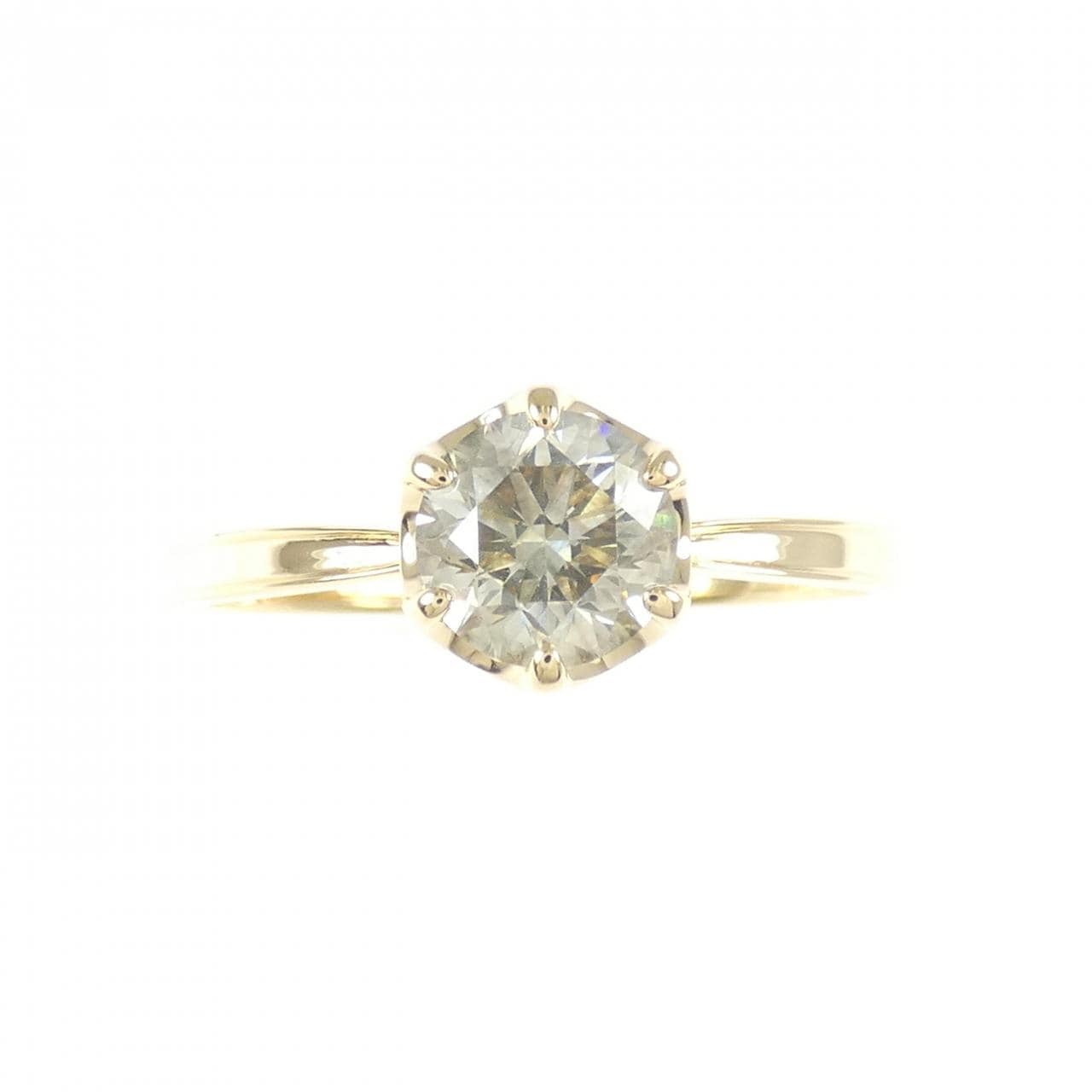 K18YG ソリティア ダイヤモンド リング 1.00CT