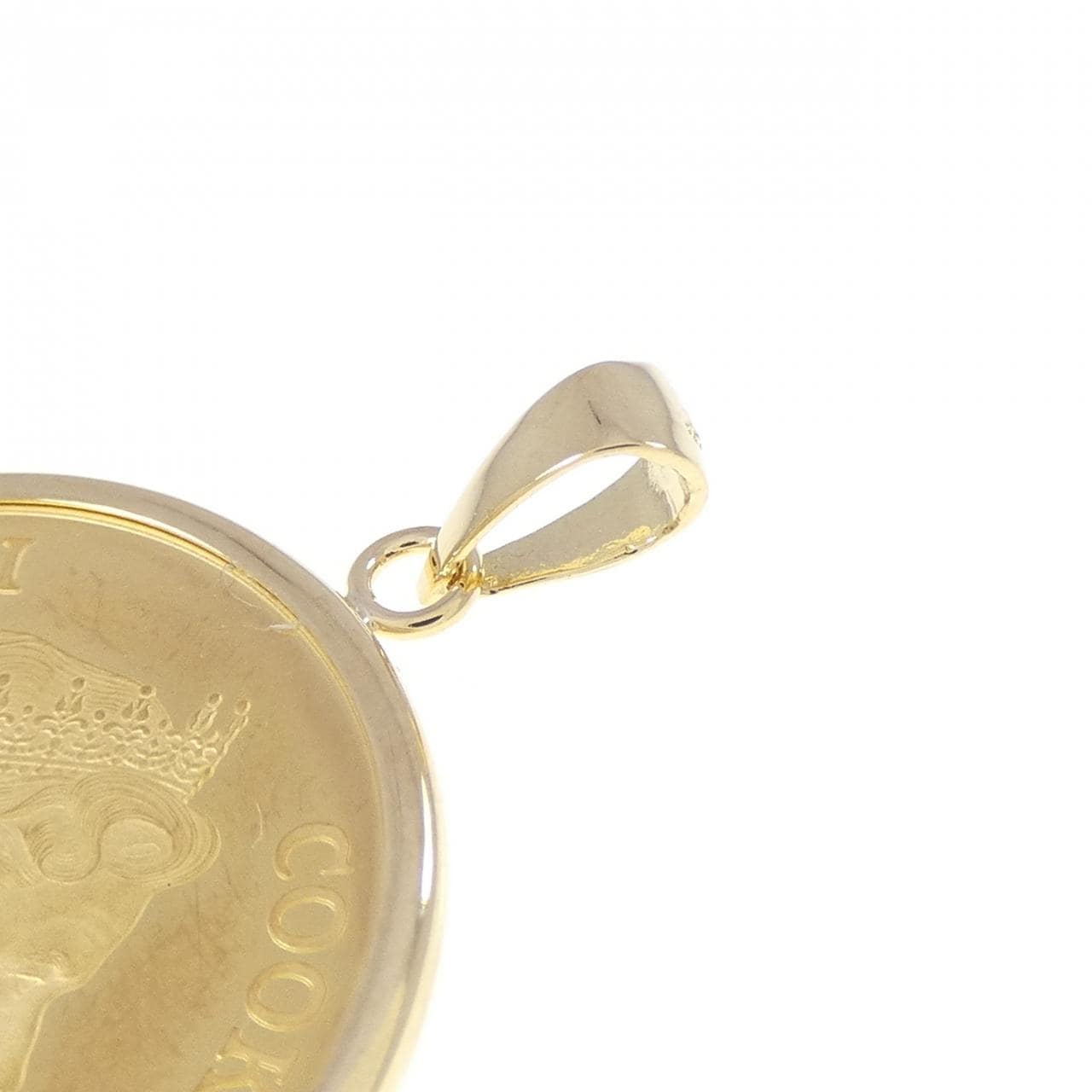 K18YG(枠) コイン ペンダント