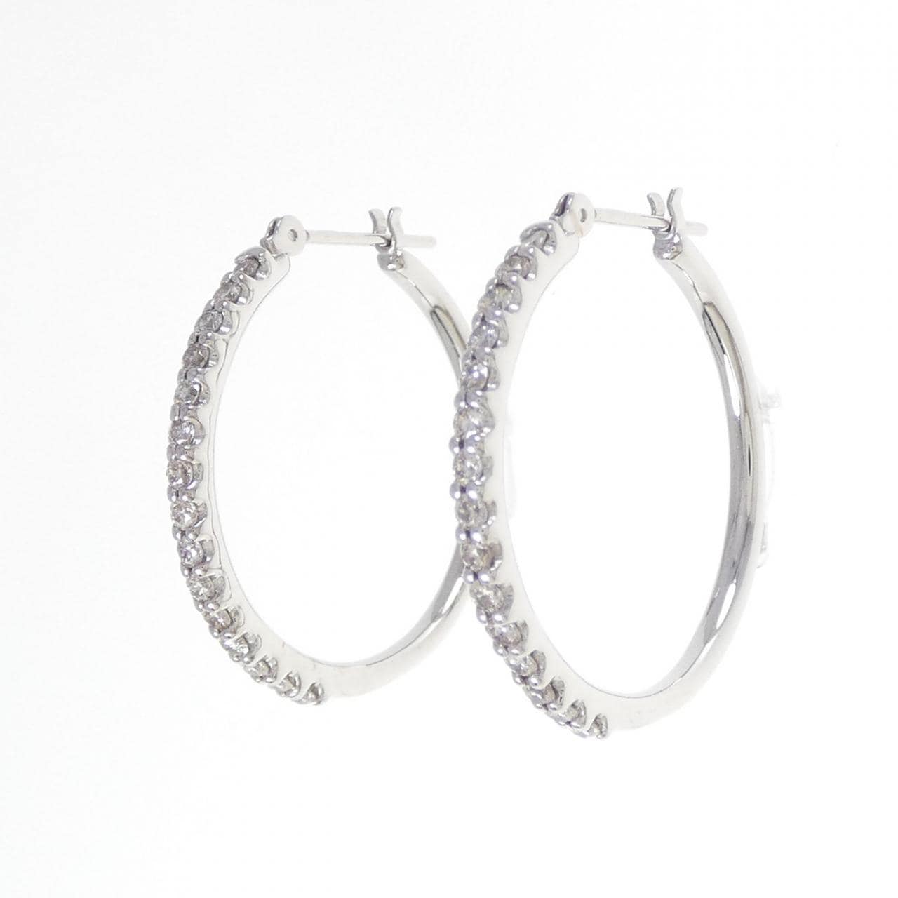 K18WG ダイヤモンド ピアス 0.50CT