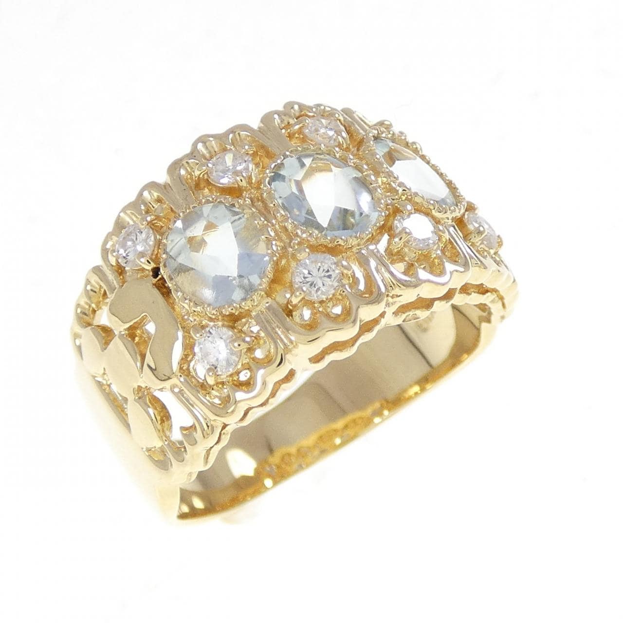 K18YG アクアマリン リング