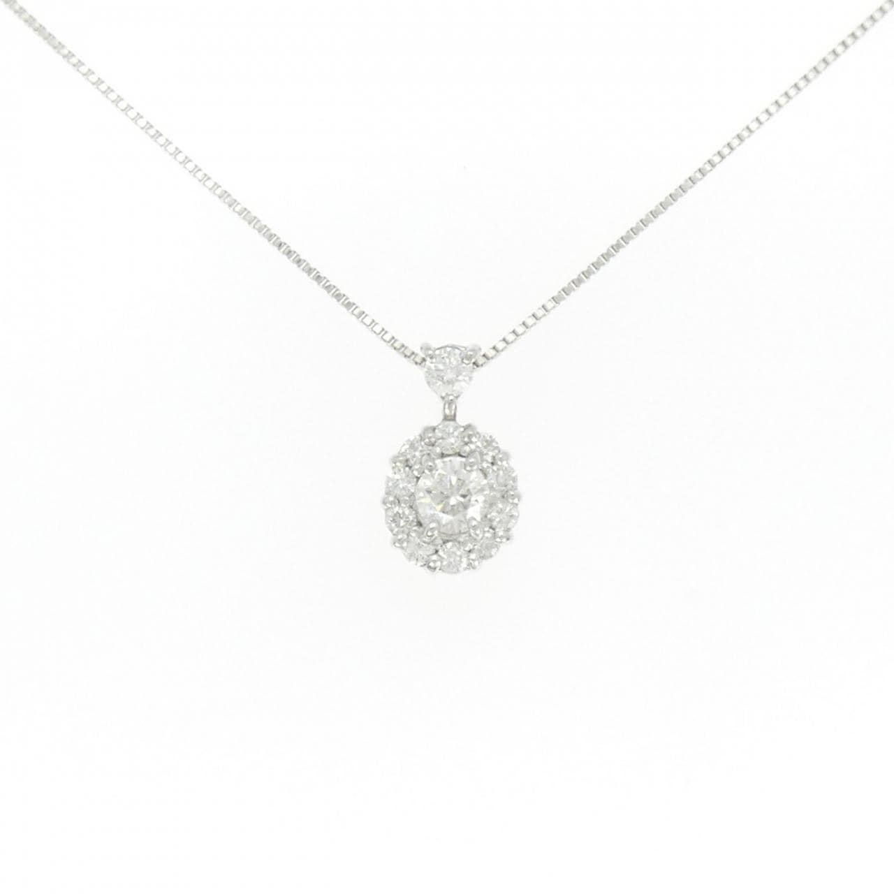 K18WG ダイヤモンド ネックレス 0.30CT