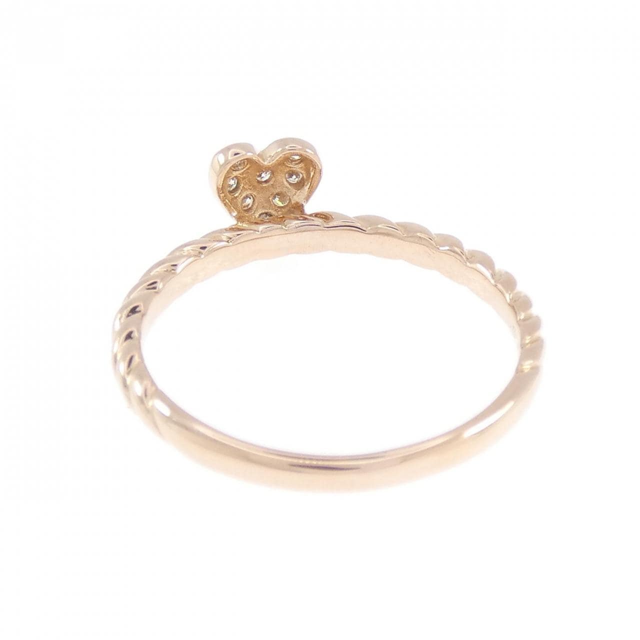 K18PG ハート ダイヤモンド リング 0.08CT