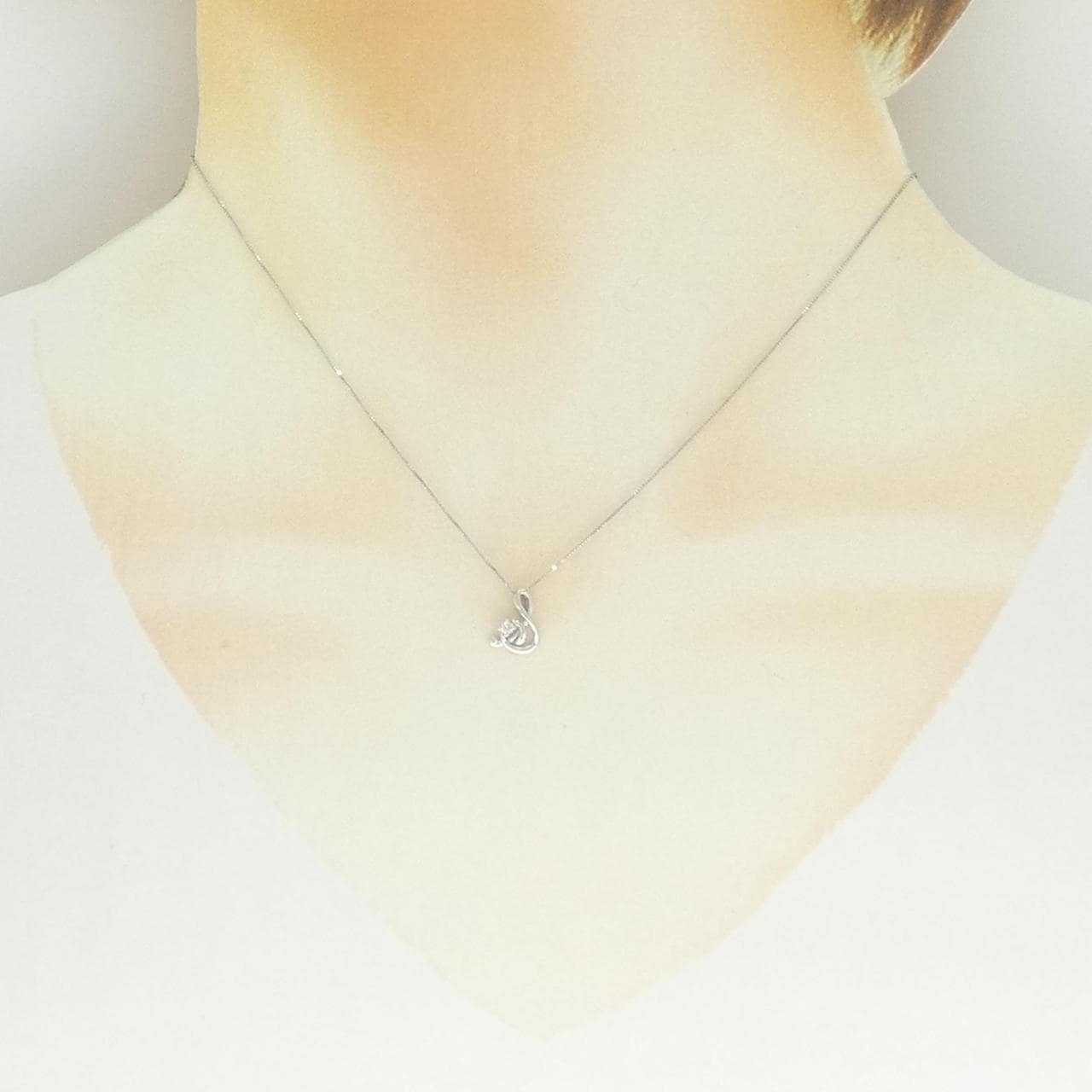 K10WG ダイヤモンド ネックレス