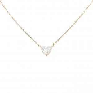K18PG ダイヤモンド ネックレス 0.433CT E SI1 ハートシェイプ