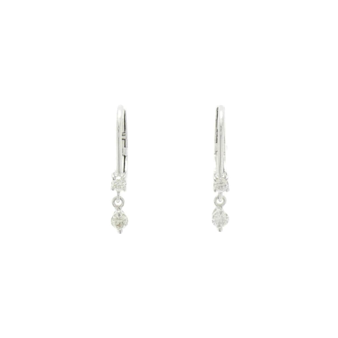 K18WG ダイヤモンド ピアス 0.2CT