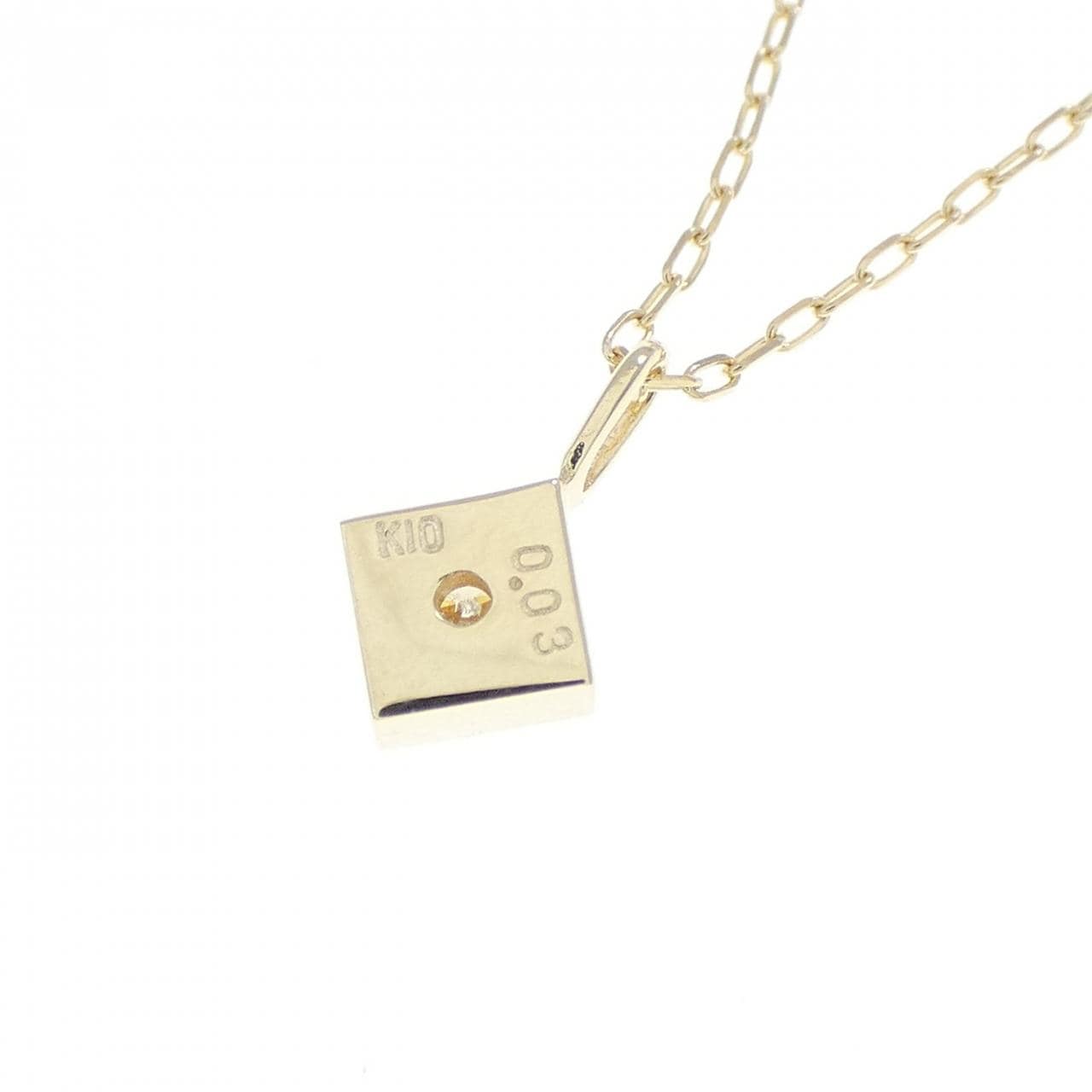 K10YG ダイヤモンド ネックレス 0.03CT