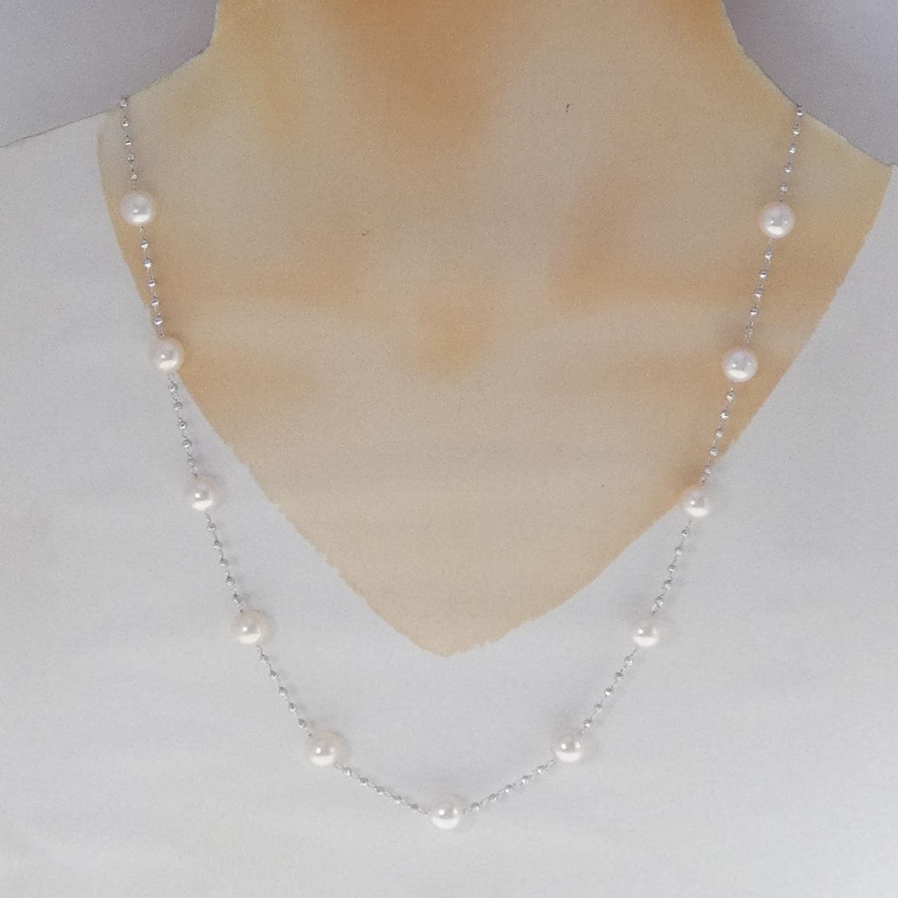 K18WG アコヤパール ネックレス