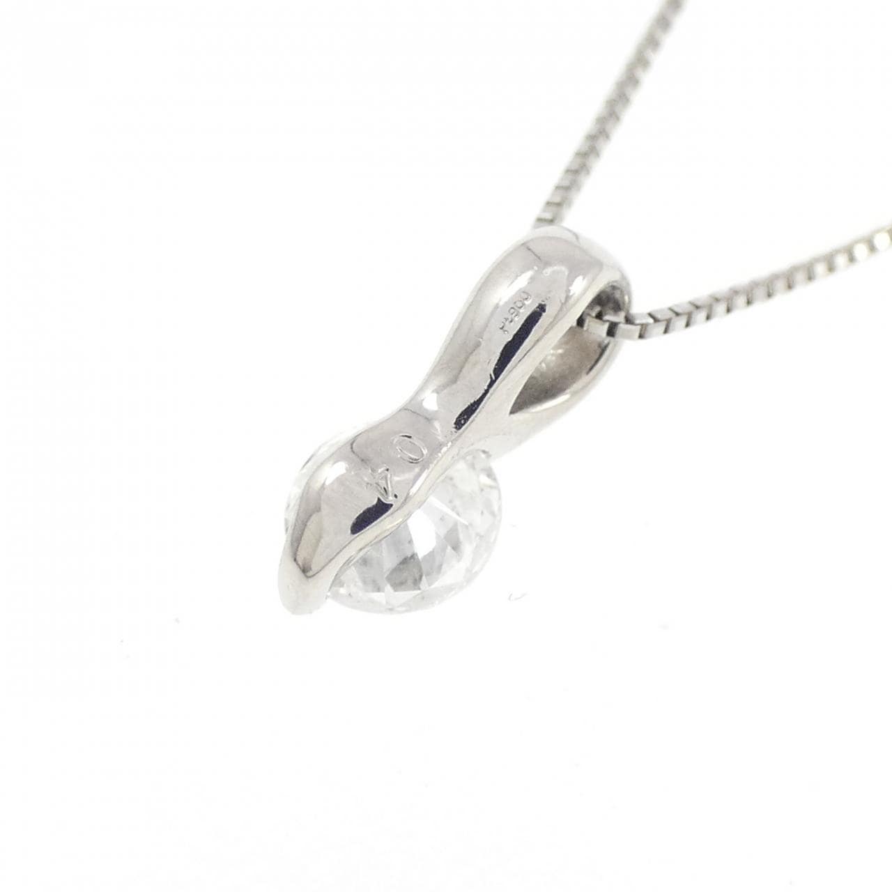 PT900/PT850 ソリティア ダイヤモンド ネックレス 0.4CT