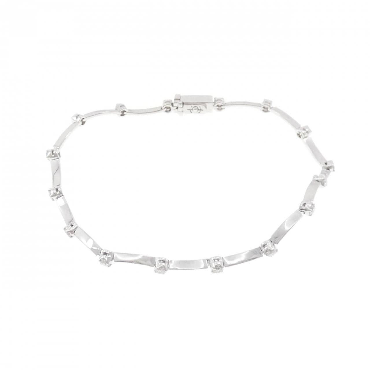 K18WG ダイヤモンド ブレスレット 0.96CT