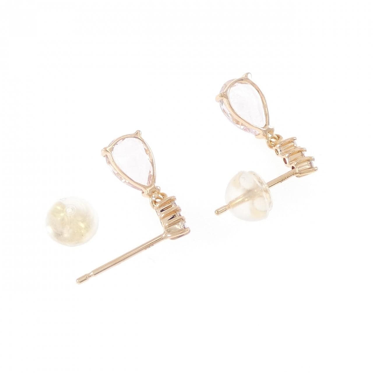 K18PG/K18YG モルガナイト ピアス 0.96CT