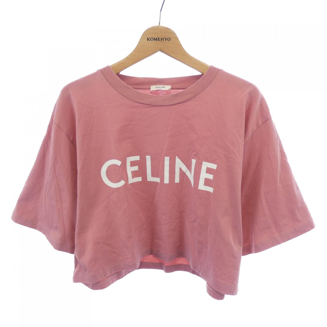 セリーヌ CELINE CELINEプリント クロップドTシャツ 2X761671Q Tシャツ