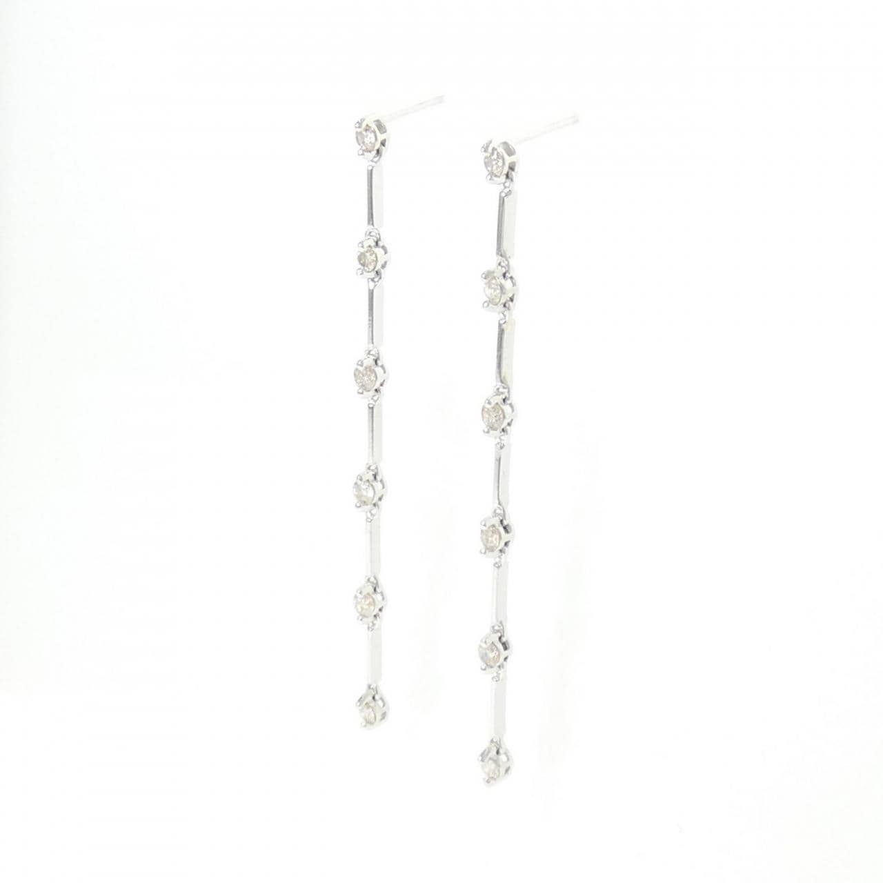 K18WG ダイヤモンド ピアス 0.50CT