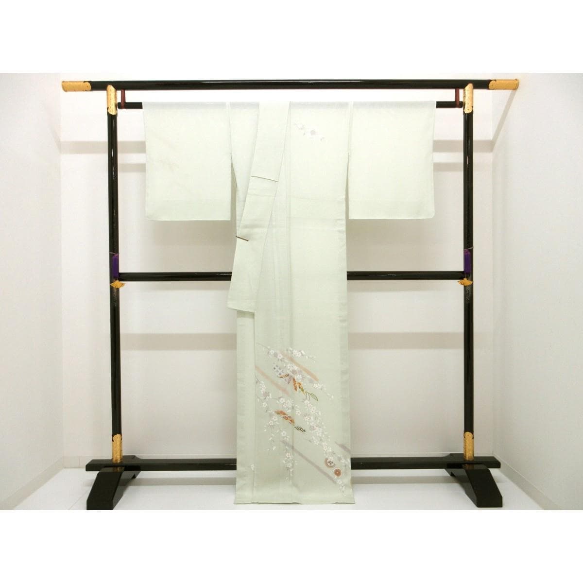 【未使用品】単衣　駒絽訪問着　友禅金彩加工