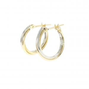 K18YG/PT900 フープ ピアス