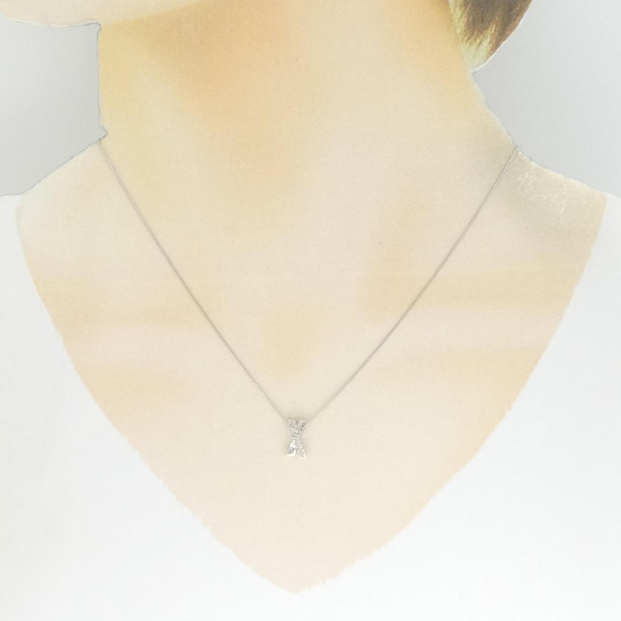 K18WG ダイヤモンド ネックレス 0.07CT