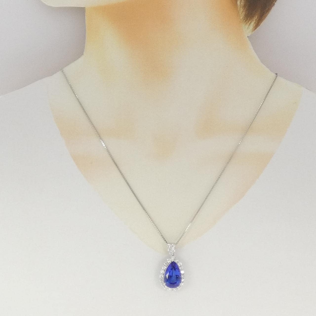 PT900/PT850 タンザナイト ネックレス 9.81CT