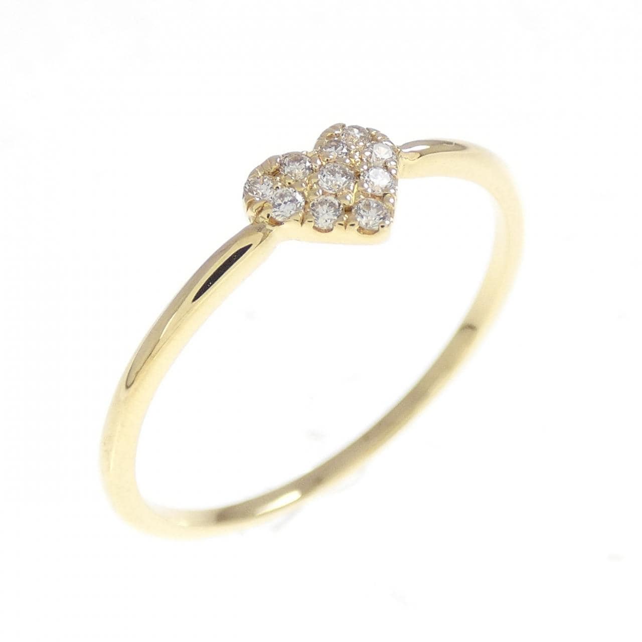 K18YG ハート ダイヤモンド リング 0.05CT