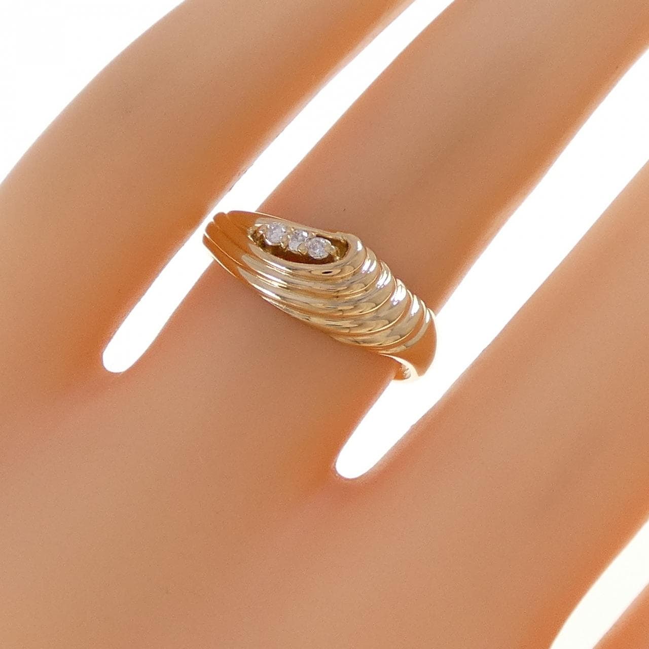 K18YG ダイヤモンド リング 0.04CT