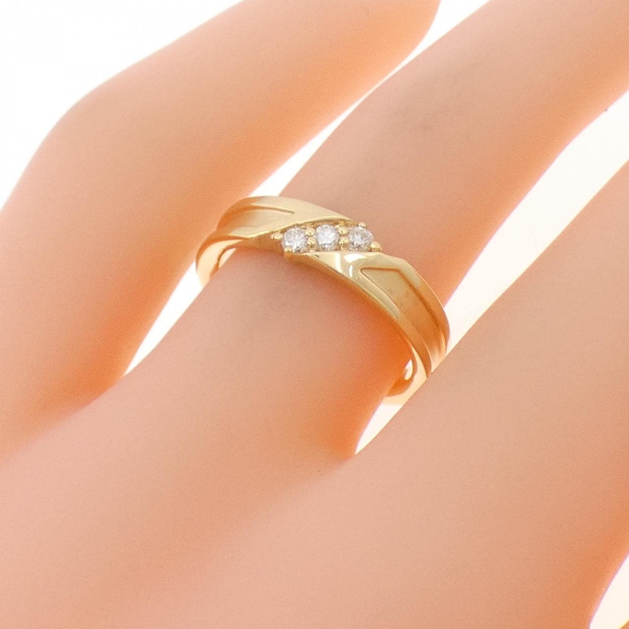 K18YG ダイヤモンド リング 0.09CT