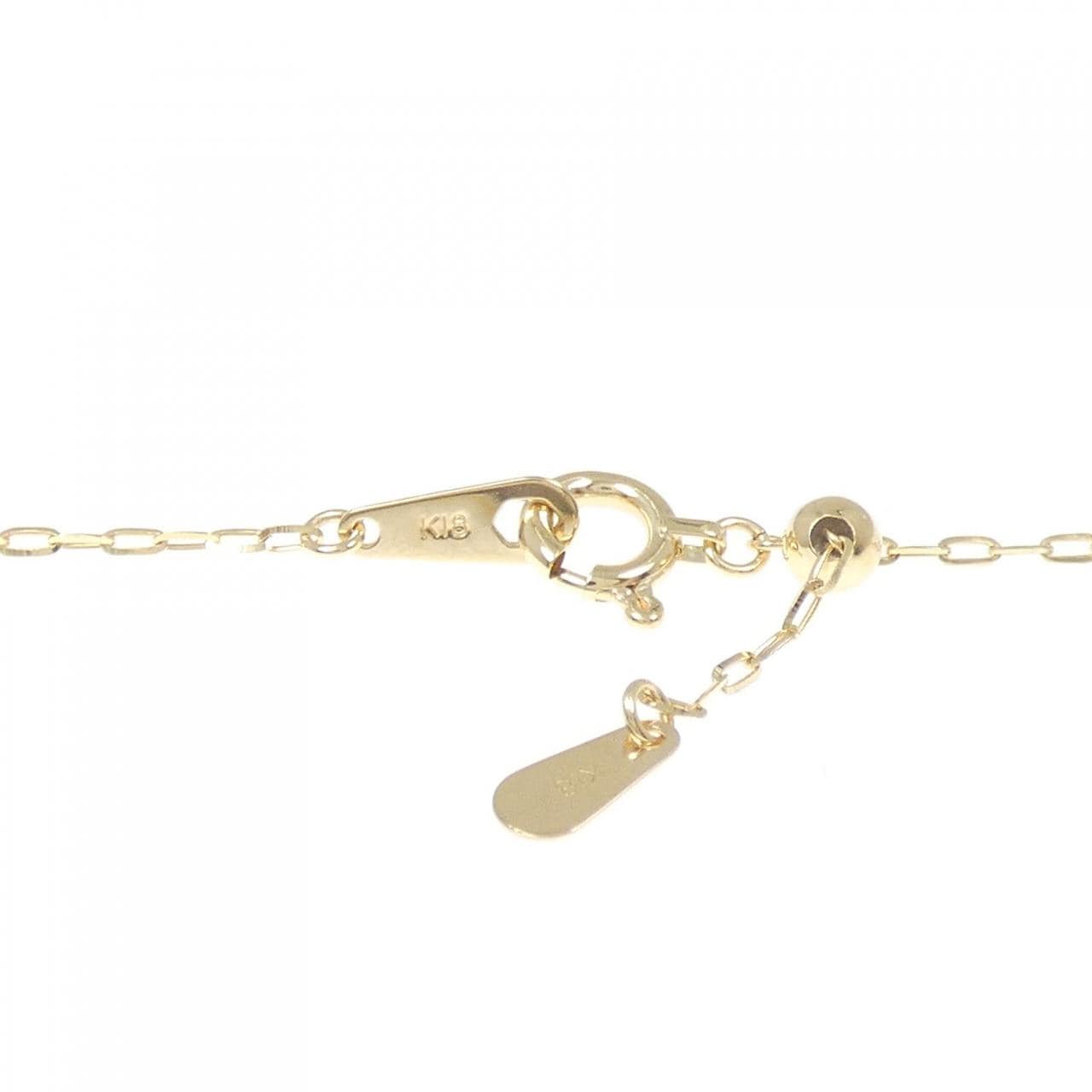 K18YG/K18WG ダイヤモンド ネックレス 0.13CT