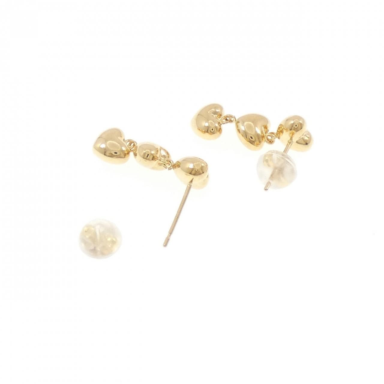 K18YG ハート ピアス