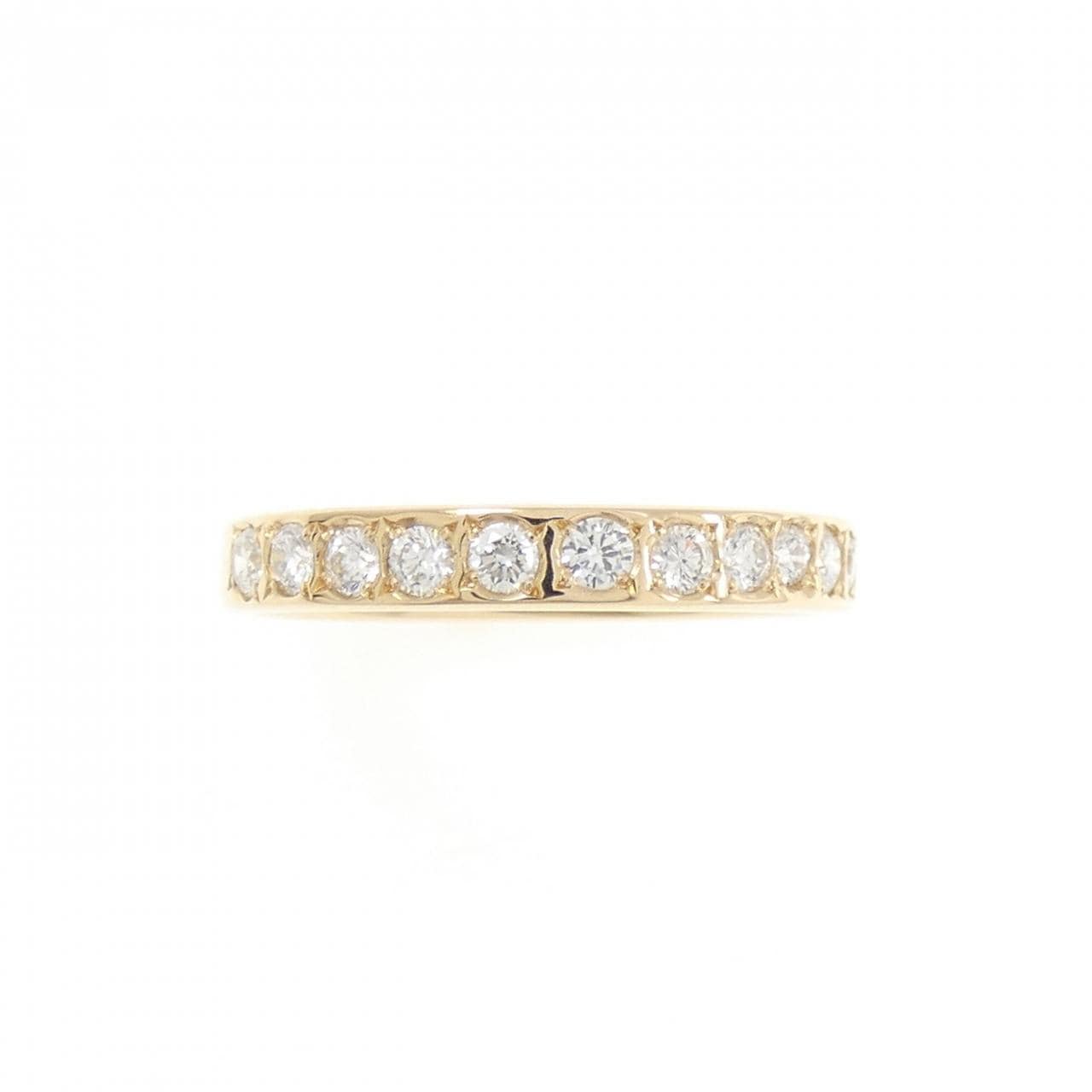 K18YG ハーフエタニティ ダイヤモンド リング 0.20CT