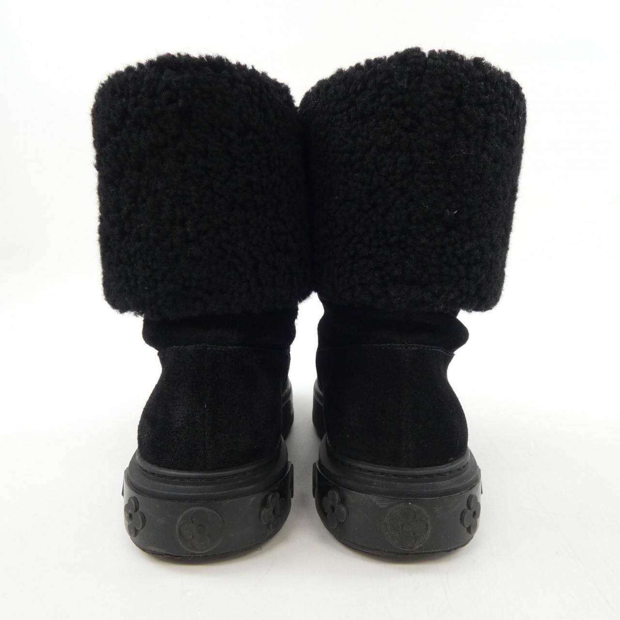 ルイヴィトン LOUIS VUITTON ロゴ スエード スノードロップライン ブーツ