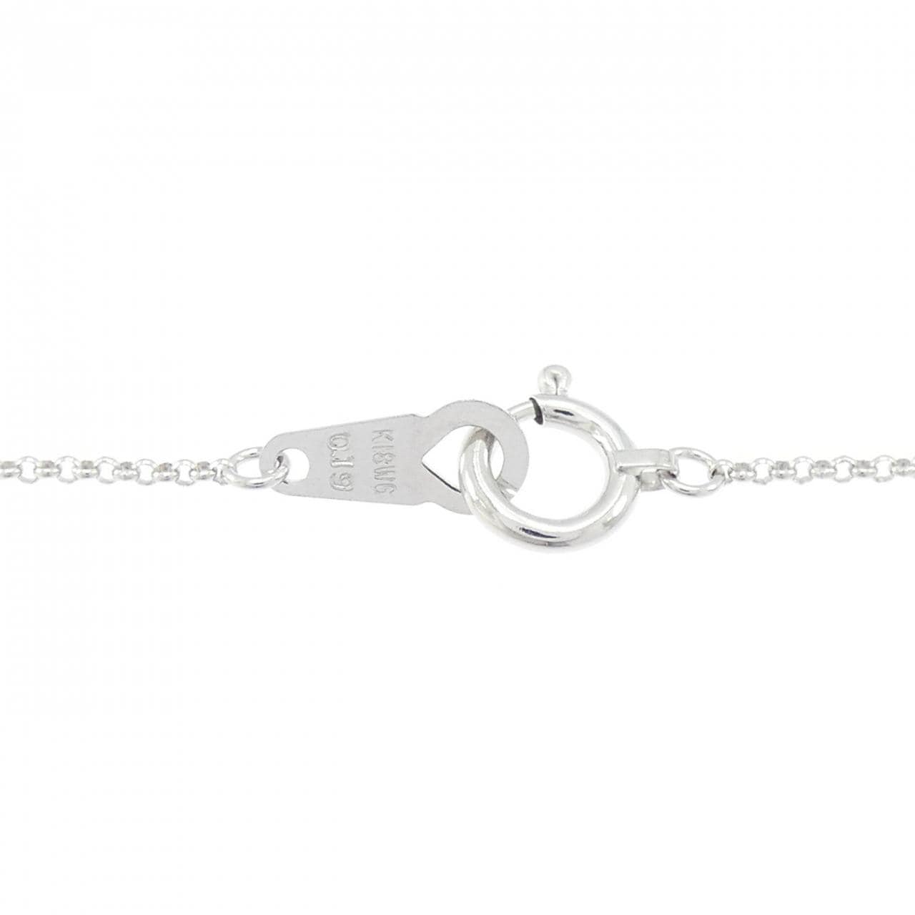 K18WG ダイヤモンド ネックレス 0.19CT