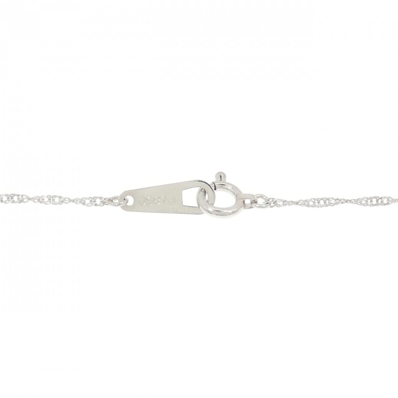 PT850 フラワー ダイヤモンド ネックレス 0.15CT