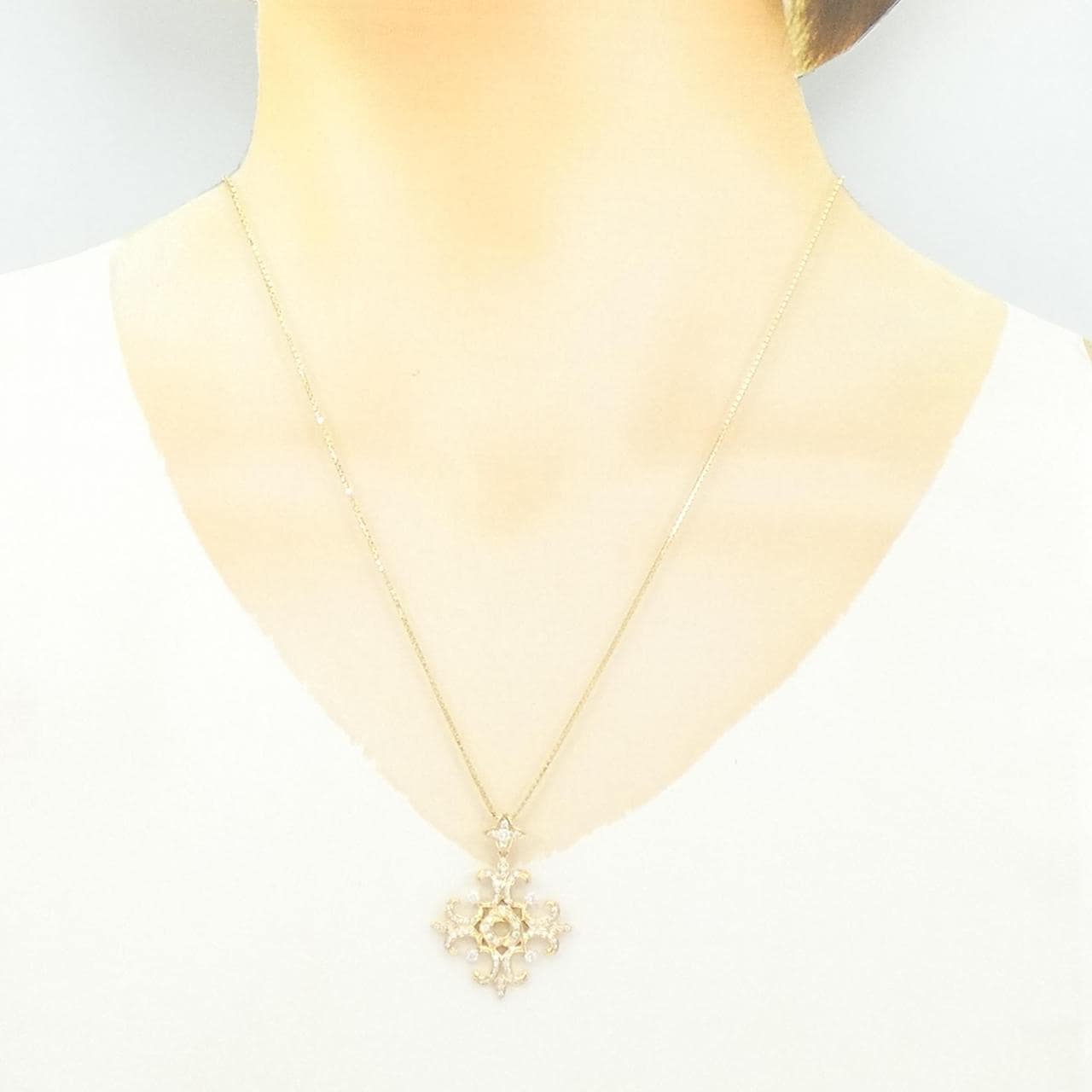 K18YG ダイヤモンド ネックレス 0.50CT